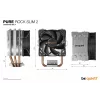 be quiet! PURE ROCK SLIM 2 Prozessorkühler 9,2 cm Silber 1 Stück