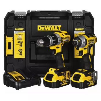 Akku-Kombi-Werkzeugset DeWalt DCK266P2T — 18V, 2×5.0Ah Akkus, Schlagschrauber und Schlagbohrschrauber, Ladegerät, Koffer
