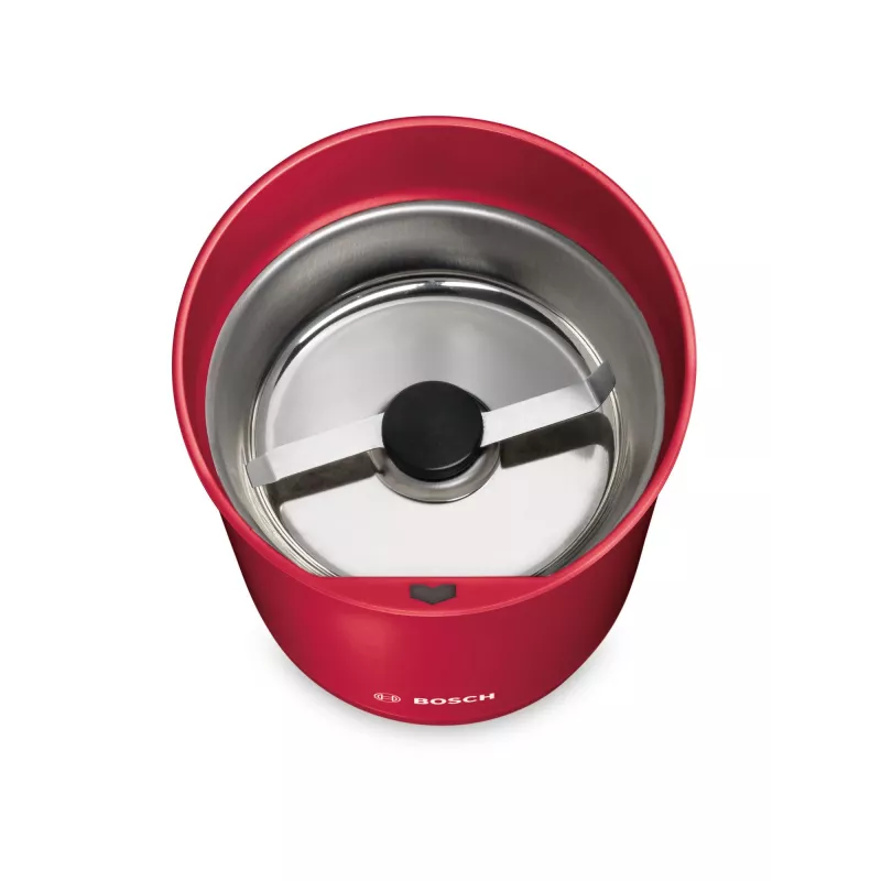 Kaffeemühle mit Schlagmesser Bosch TSM6A014R, 75 g Kapazität, 180 W, Edelstahlklingen, rot