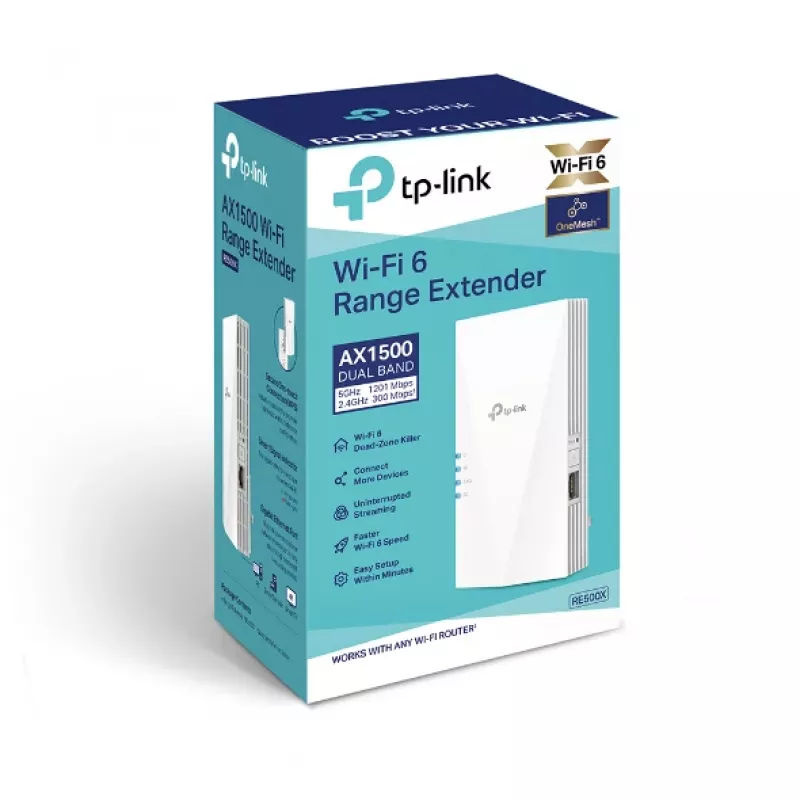 TP-Link RE500X Netzwerk-Extender Netzwerk-Sender & -Empfänger Weiß 1000 Mbit/s