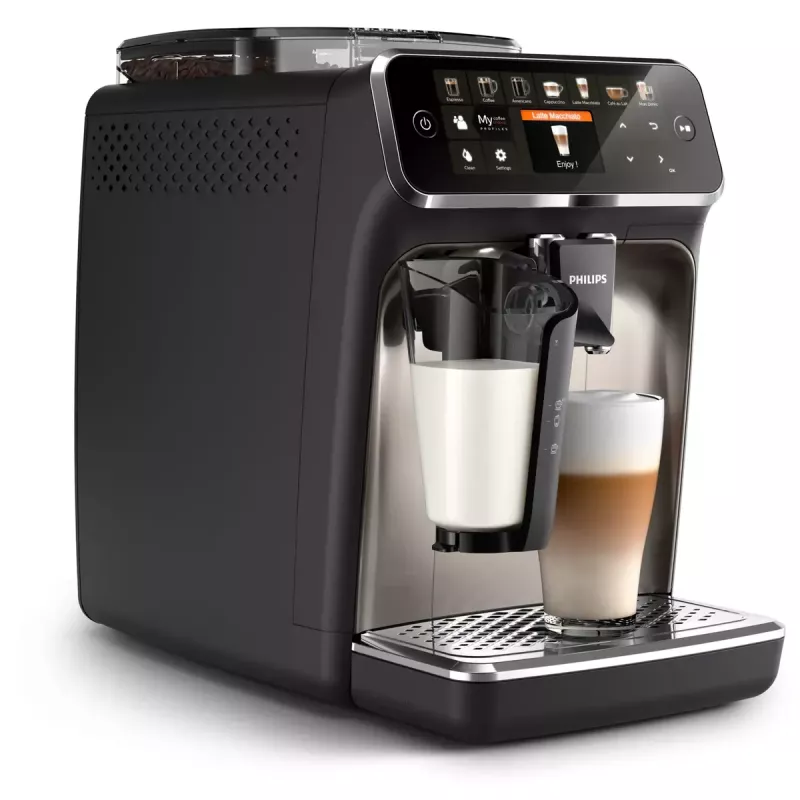Espressomaschine Philips EP5447/90 – vollautomatisch, 1,8 l Wassertank, 275 g Bohnenbehälter, 15 bar, 0,26 l Milchbehälter