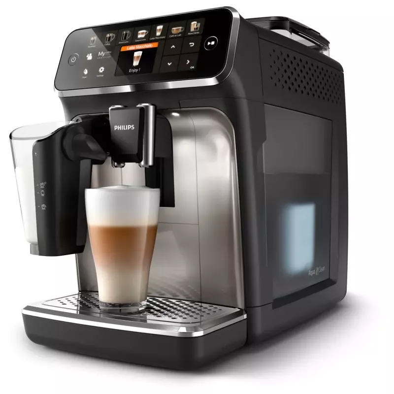 Espressomaschine Philips EP5447/90 – vollautomatisch, 1,8 l Wassertank, 275 g Bohnenbehälter, 15 bar, 0,26 l Milchbehälter