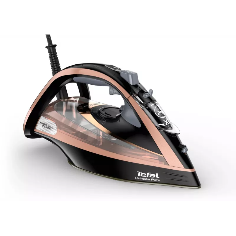 Dampfbügeleisen Tefal FV9845 — 3200 W, 60 g/min Dampfdauerleistung, 350 ml Tank, Vertikaldampf, 1,45 kg, Schwarz/Kupfer