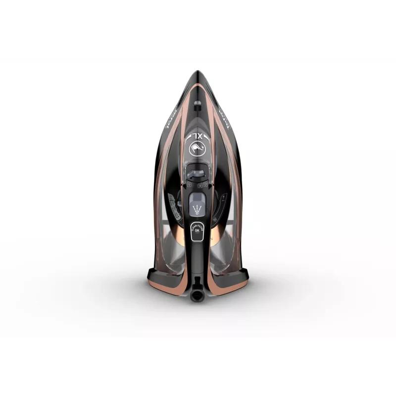 Dampfbügeleisen Tefal FV9845 — 3200 W, 60 g/min Dampfdauerleistung, 350 ml Tank, Vertikaldampf, 1,45 kg, Schwarz/Kupfer