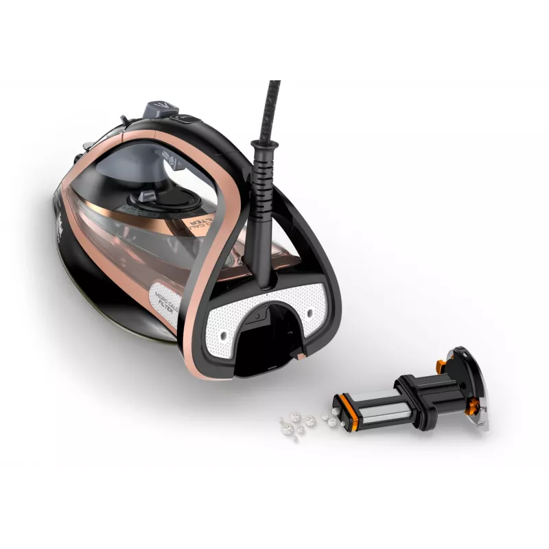 Dampfbügeleisen Tefal FV9845 — 3200 W, 60 g/min Dampfdauerleistung, 350 ml Tank, Vertikaldampf, 1,45 kg, Schwarz/Kupfer