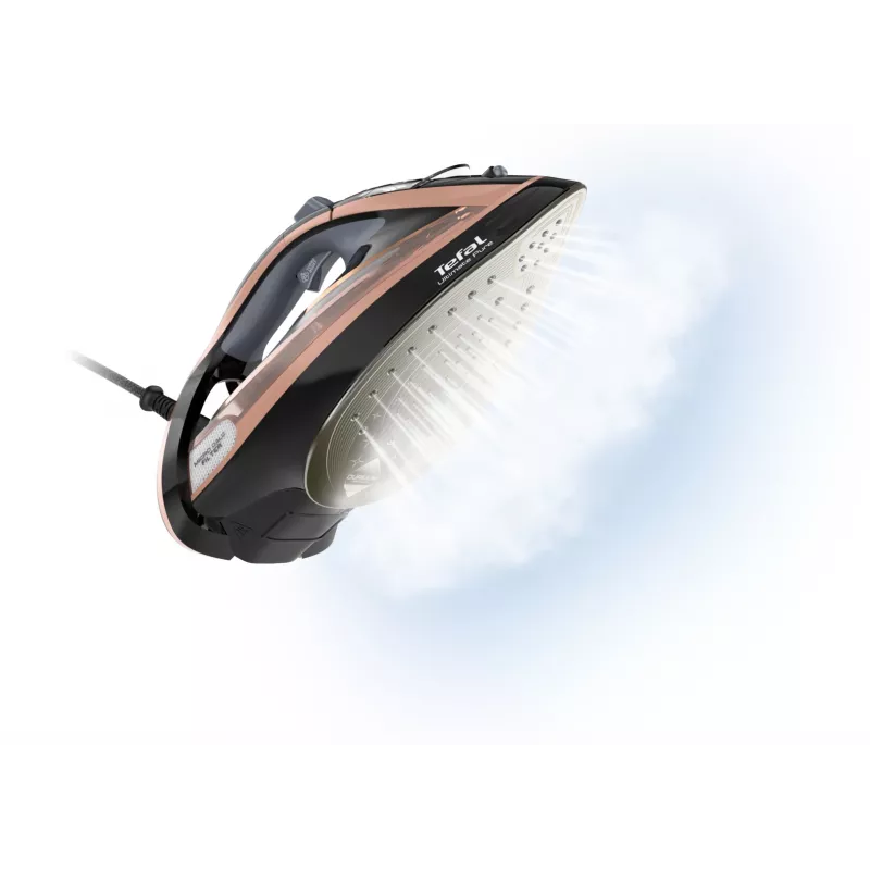 Dampfbügeleisen Tefal FV9845 — 3200 W, 60 g/min Dampfdauerleistung, 350 ml Tank, Vertikaldampf, 1,45 kg, Schwarz/Kupfer