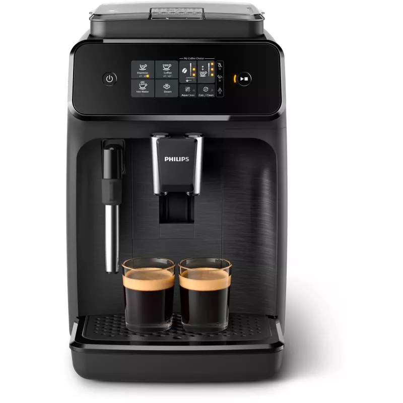 Espressomaschine Philips EP1220/00 – vollautomatisch, 1,8 l Wassertank, 275 g Bohnenbehälter, 15 bar, Keramikmahlwerk, 12 Mahlgradeinstellungen, schwarz