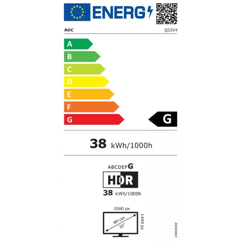 AOC V4 Q32V4 Computer Monitor 80 cm (31,5 Zoll) 2560 x 1440 Pixel 2K Ultra HD LED Schwarz