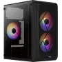 PC-Gehäuse AEROCOOL CS107V2 Mini Tower — Schwarz, microATX/Mini-ITX, 2x120mm Lüfter, 1x3,5 Zoll + 2x2,5 Zoll Einschübe