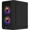 PC-Gehäuse AEROCOOL CS107V2 Mini Tower — Schwarz, microATX/Mini-ITX, 2x120mm Lüfter, 1x3,5 Zoll + 2x2,5 Zoll Einschübe