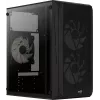 PC-Gehäuse AEROCOOL CS107V2 Mini Tower — Schwarz, microATX/Mini-ITX, 2x120mm Lüfter, 1x3,5 Zoll + 2x2,5 Zoll Einschübe