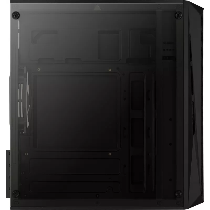 PC-Gehäuse AEROCOOL CS107V2 Mini Tower — Schwarz, microATX/Mini-ITX, 2x120mm Lüfter, 1x3,5 Zoll + 2x2,5 Zoll Einschübe