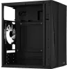 PC-Gehäuse AEROCOOL CS107V2 Mini Tower — Schwarz, microATX/Mini-ITX, 2x120mm Lüfter, 1x3,5 Zoll + 2x2,5 Zoll Einschübe