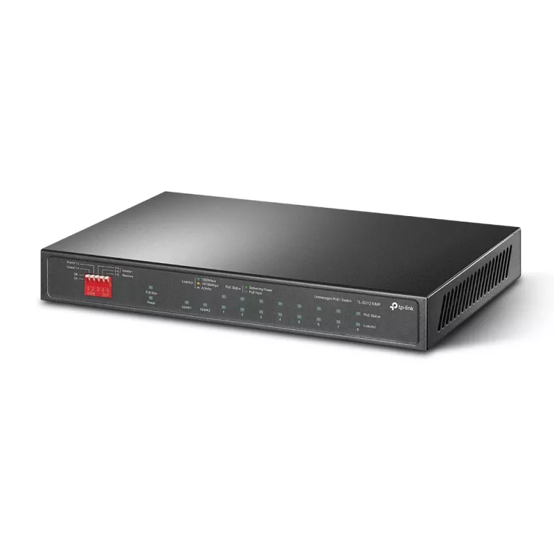 TP-Link TL-SG1210MP Netzwerk-Switch Unmanaged Gigabit Ethernet (10/100/1000) Power over Ethernet (PoE) Schwarz