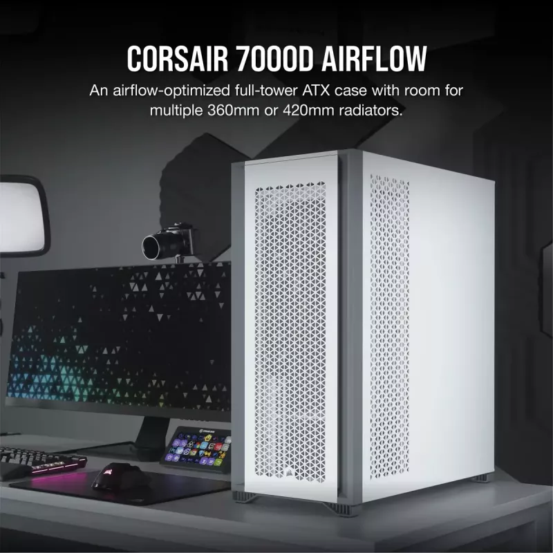 PC-Gehäuse Corsair 7000D AIRFLOW Full Tower Weiß