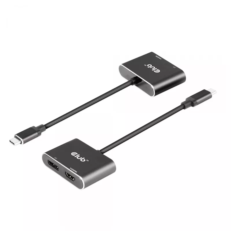 CLUB3D MST-Hub USB3.2 Gen2 Type-C(DP Alt-Mode) auf DisplayPort + HDMI 4K60Hz M/F
