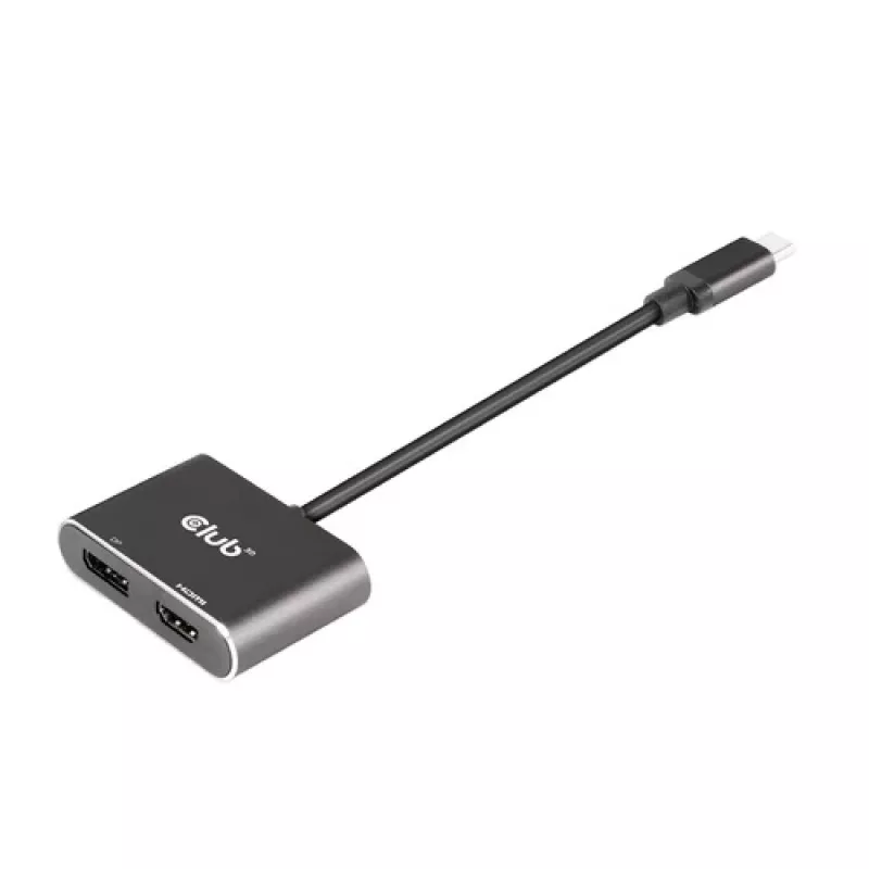 CLUB3D MST-Hub USB3.2 Gen2 Type-C(DP Alt-Mode) auf DisplayPort + HDMI 4K60Hz M/F