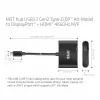 CLUB3D MST-Hub USB3.2 Gen2 Type-C(DP Alt-Mode) auf DisplayPort + HDMI 4K60Hz M/F