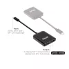 CLUB3D USB3.2 Gen2 Type-C(DP™ Alt-Mode) auf DisplayPort™ Dual-Monitor 4K60Hz M/F MST-Hub