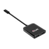 CLUB3D USB3.2 Gen2 Type-C(DP™ Alt-Mode) auf DisplayPort™ Dual-Monitor 4K60Hz M/F MST-Hub
