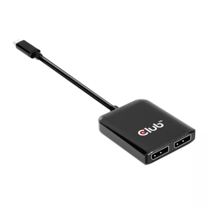 CLUB3D USB3.2 Gen2 Type-C(DP™ Alt-Mode) auf DisplayPort™ Dual-Monitor 4K60Hz M/F MST-Hub