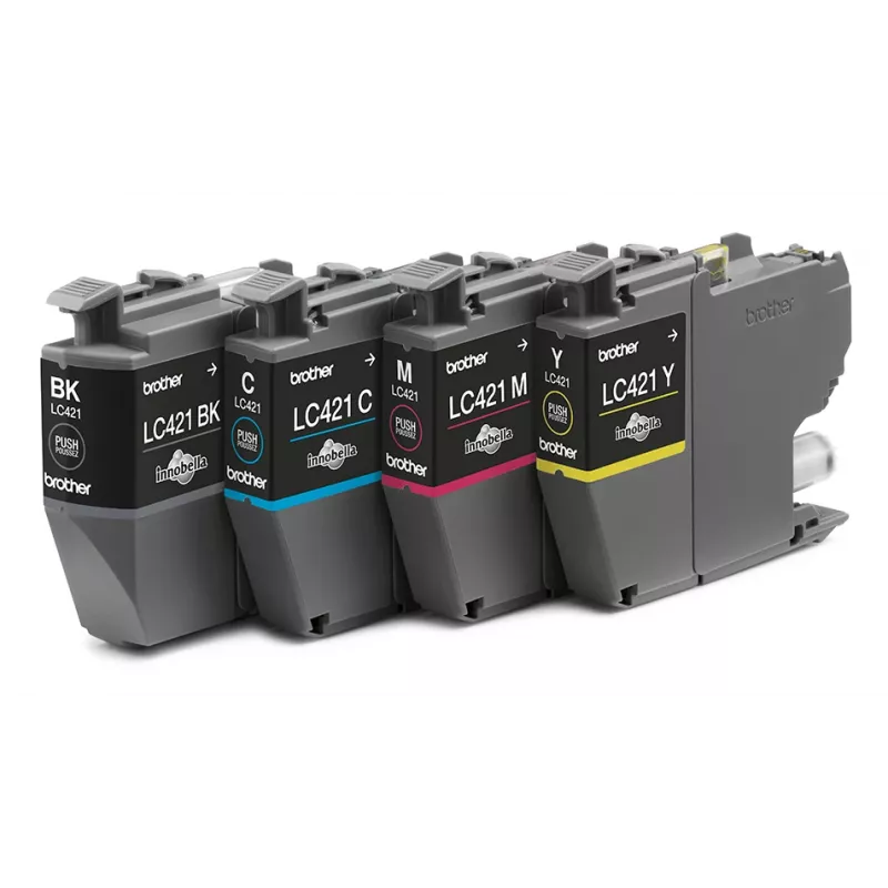 Brother LC421VALDR Original-Tintenpatrone 4 Stk. Schwarz, Cyan, Magenta, Gelb