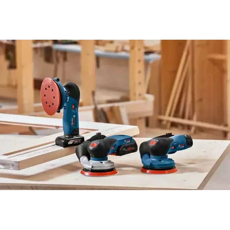 Bosch GEX 18V-125 Professional Exzenterschleifer 10000 U/min 20000 OPM Schwarz, Blau, Grau, Rot