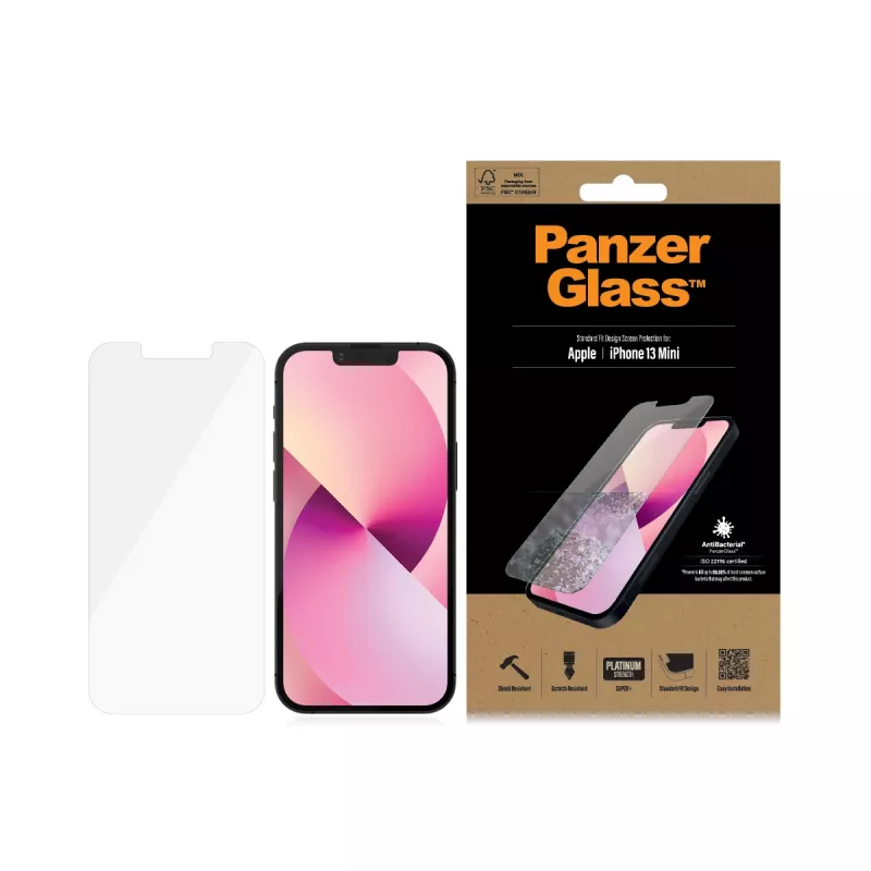 PanzerGlass Displayschutzfolie für Apple iPhone 13 Mini Standard Fit