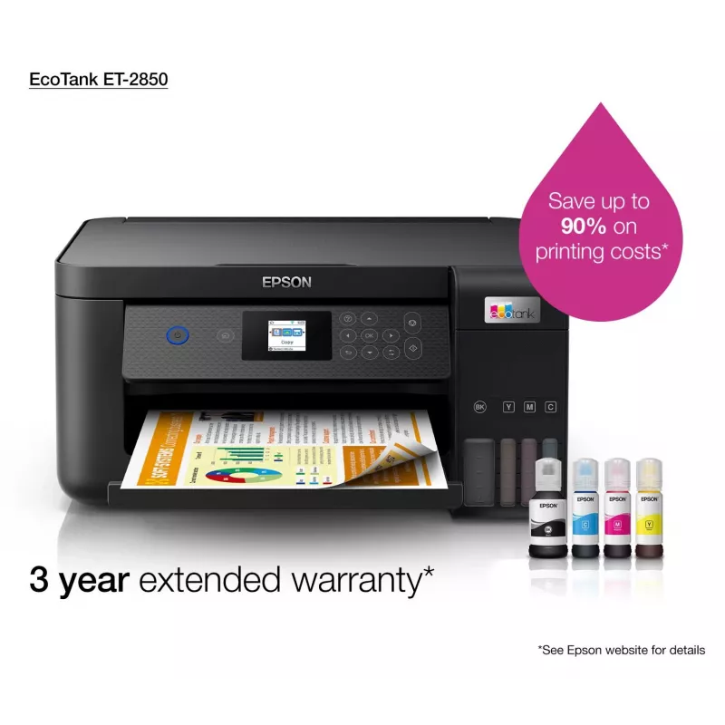 Epson EcoTank ET-2850 A4 Multifunktions-WLAN-Tintentankdrucker