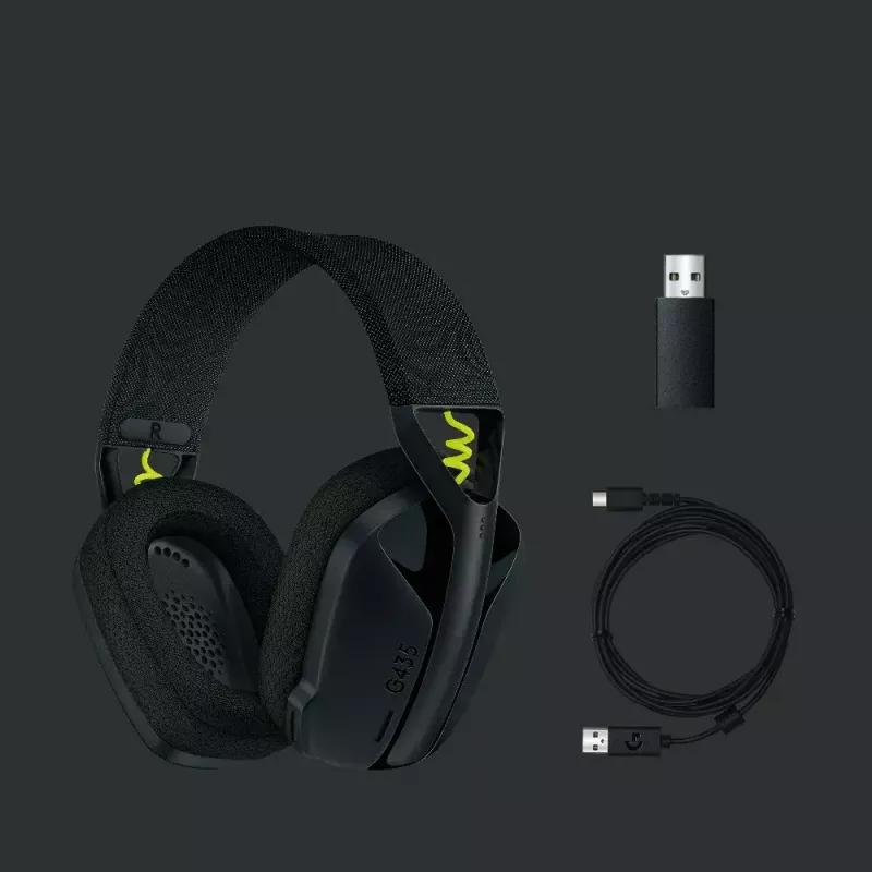 LOGITECH G435 Lightspeed Wireless Gaming Headset - Schwarz