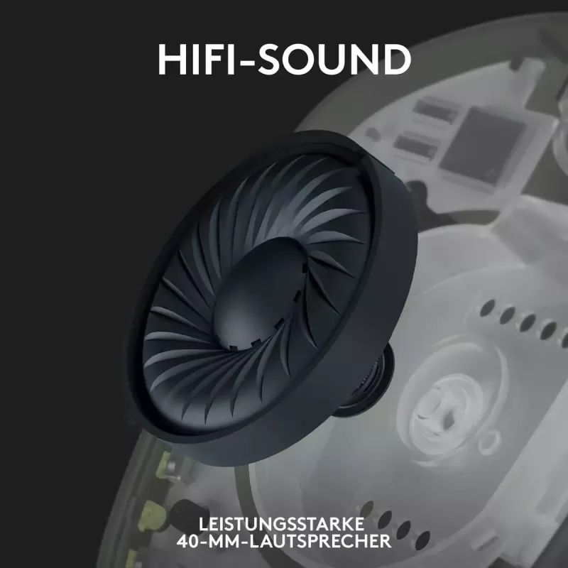 LOGITECH G435 Lightspeed Wireless Gaming Headset - Schwarz