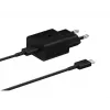 Mobiles Ladegerät Samsung EP-T1510XBEGEU, 1 USB-C-Anschluss, 9V/1.67A-Ausgang, 1 m Kabel, schwarz