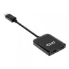 CLUB3D Multi Stream Transport (MST) Hub DisplayPort 1.4 auf HDMI Dual Monitor 4K60Hz M/F