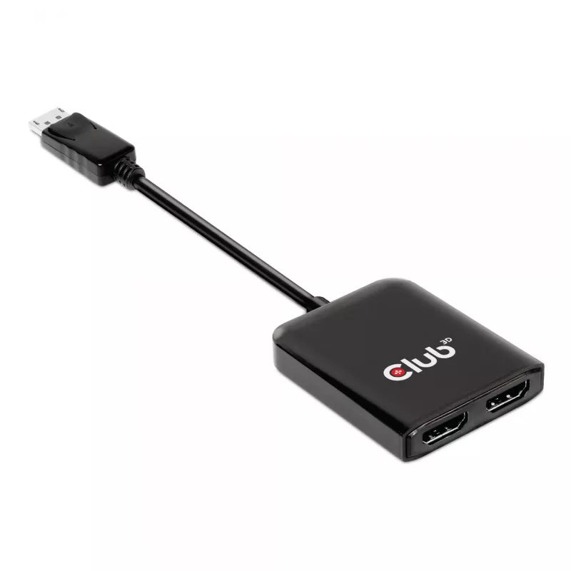 CLUB3D Multi Stream Transport (MST) Hub DisplayPort 1.4 auf HDMI Dual Monitor 4K60Hz M/F