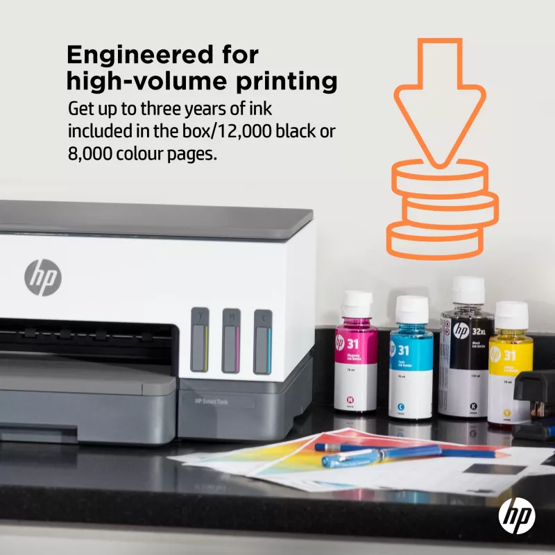 HP Smart Tank 7005 Wireless All-in-One Farbdrucker, beidseitiger Druck; Kopierer, Scanner