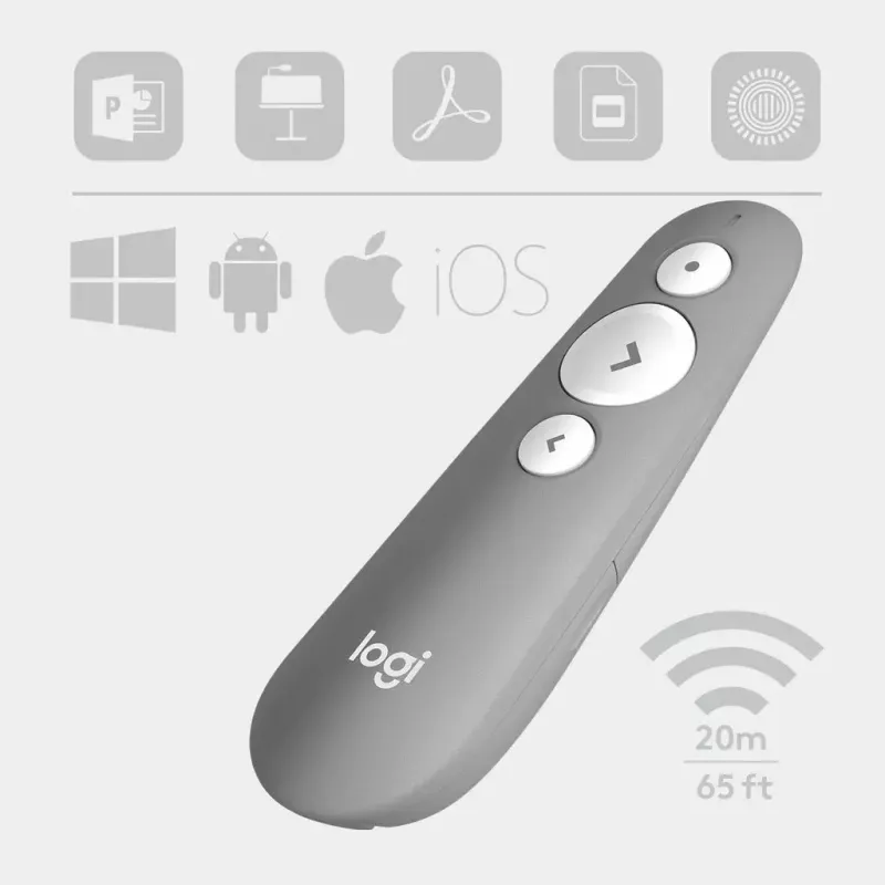 LOGITECH R500 Laser Präsentationsfernbedienung Grau
