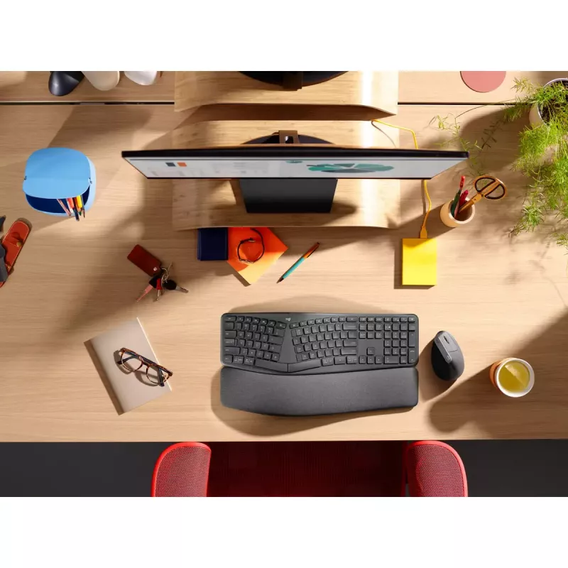 LOGITECH Ergo K860 - Kabellose Split-Tastatur Business Graphite Qwerty Pan Nordic