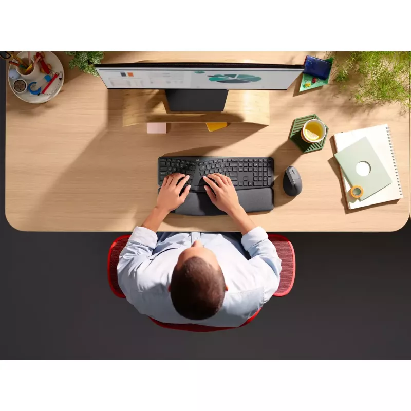 LOGITECH Ergo K860 - Kabellose Split-Tastatur Business Graphite Qwerty Pan Nordic