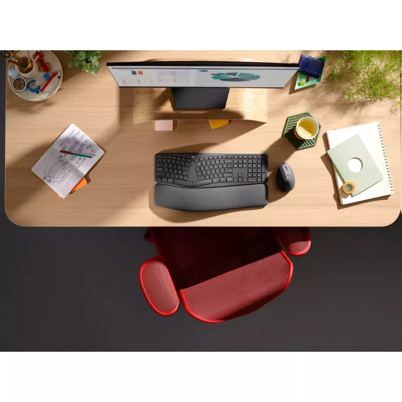 LOGITECH Ergo K860 - Kabellose Split-Tastatur Business Graphite Qwerty Pan Nordic