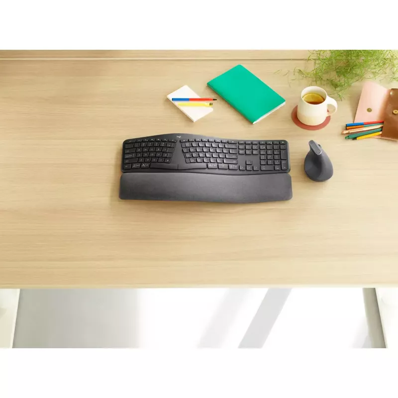 LOGITECH Ergo K860 - Kabellose Split-Tastatur Business Graphite Qwerty Pan Nordic