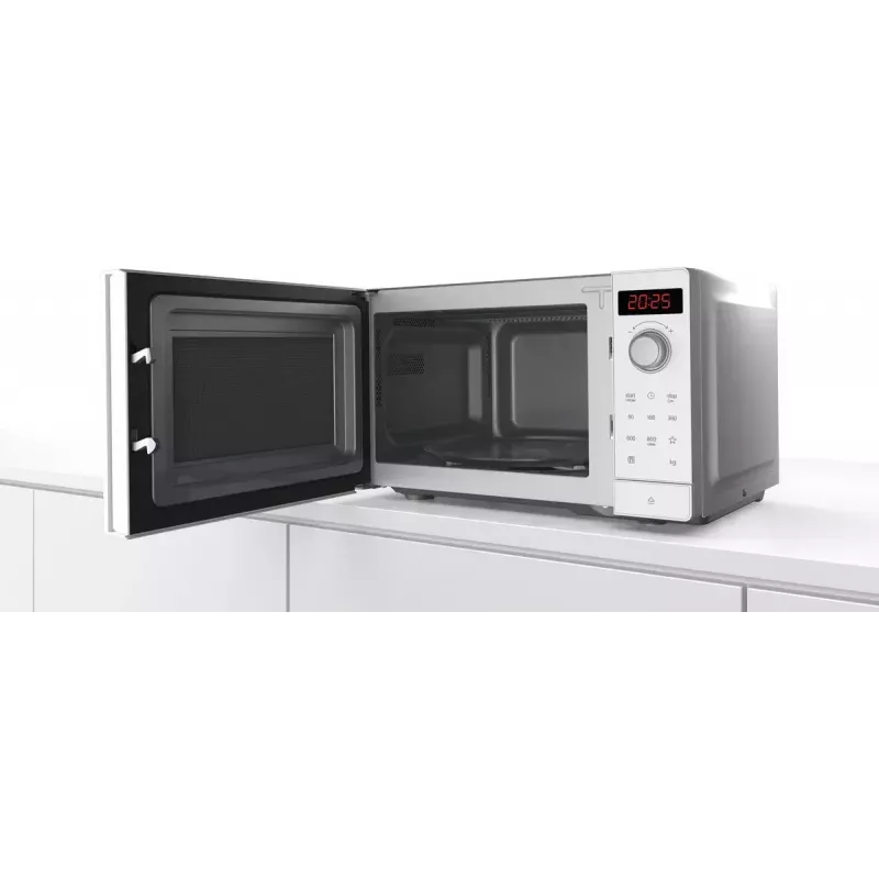 Solo-Mikrowelle Bosch Serie 2 FFL023MW0 — 800 W, 20 L, 5 Leistungsstufen, 270 mm Drehteller, weiß