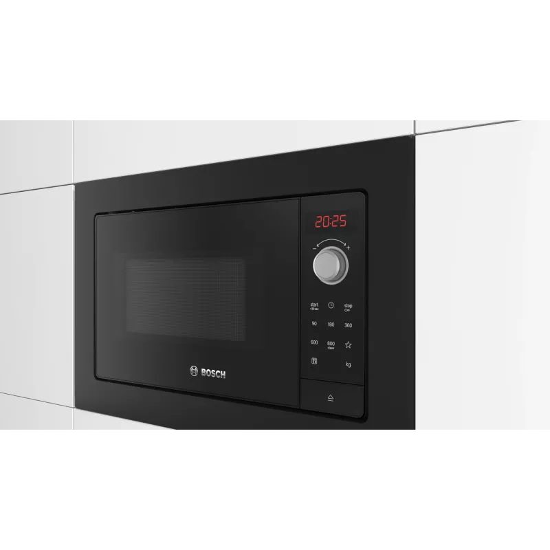 Bosch Serie 2 BFL623MB3 Mikrowelle Schwarz Solo-Mikrowelle Einbau 20 L 800 W