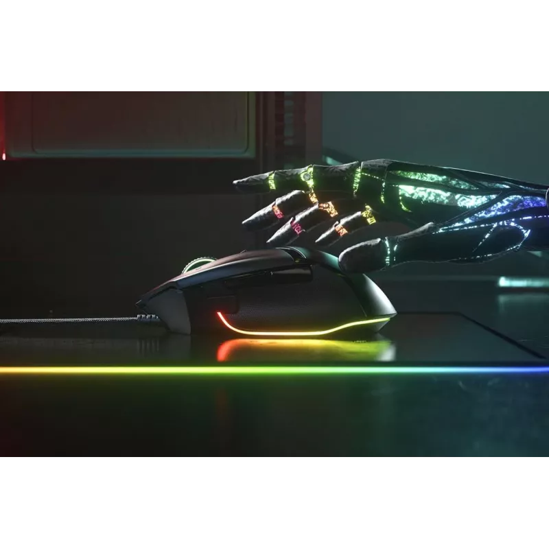 Gaming-Maus Razer Basilisk V3, rechtshändig, optisch 26.000 DPI, 11 programmierbare Tasten, USB Typ-A, schwarz