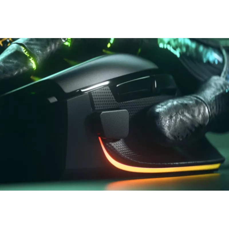Gaming-Maus Razer Basilisk V3, rechtshändig, optisch 26.000 DPI, 11 programmierbare Tasten, USB Typ-A, schwarz