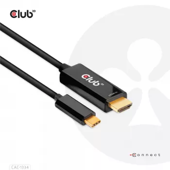 CLUB3D HDMI auf USB Type-C 4K60Hz Aktives Kabel M/M 1,8 m/6 ft