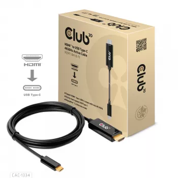 CLUB3D HDMI auf USB Type-C 4K60Hz Aktives Kabel M/M 1,8 m/6 ft