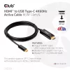 CLUB3D HDMI auf USB Type-C 4K60Hz Aktives Kabel M/M 1,8 m/6 ft
