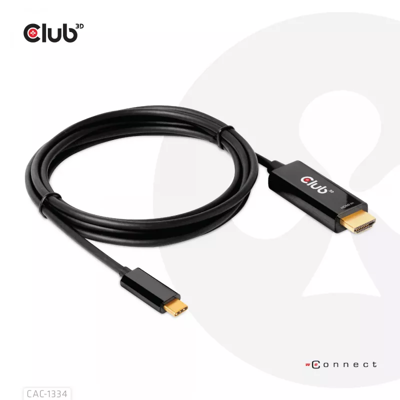 CLUB3D HDMI auf USB Type-C 4K60Hz Aktives Kabel M/M 1,8 m/6 ft