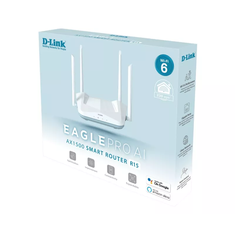 Tischrouter D-Link R15 EAGLE PRO AI Dualband Wi-Fi 6