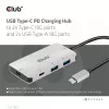 CLUB3D USB Gen2 Type-C PD-Lade-Hub auf 2x Type-C 10G-Ports und 2x USB Type-A 10G-Ports